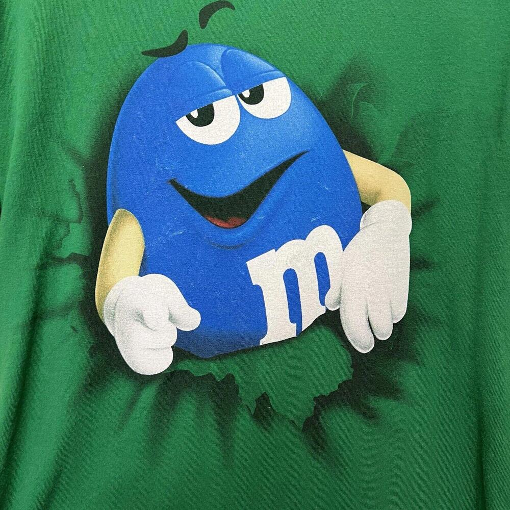 Vintage 90’s Blue M&M Chocolate Candy Shirt Size Small - Picture 3 of 5